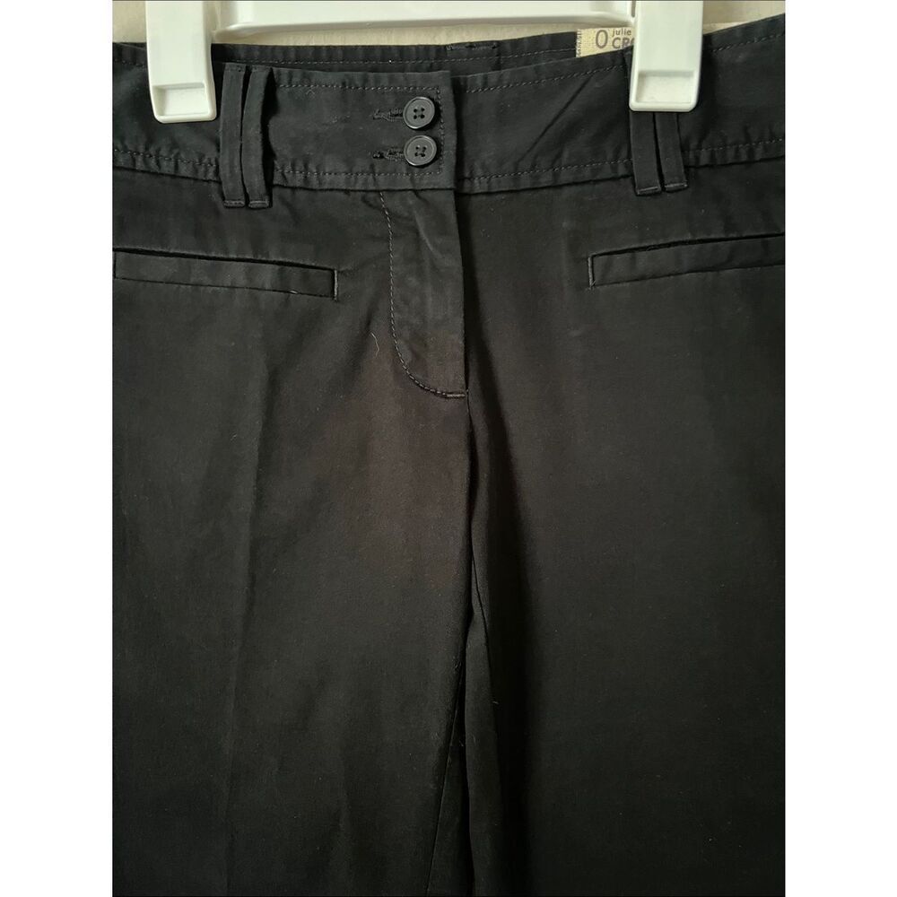 NWT LOFT Julie Cropped Pants Skinny Black in Size 0 - Picture 4 of 14